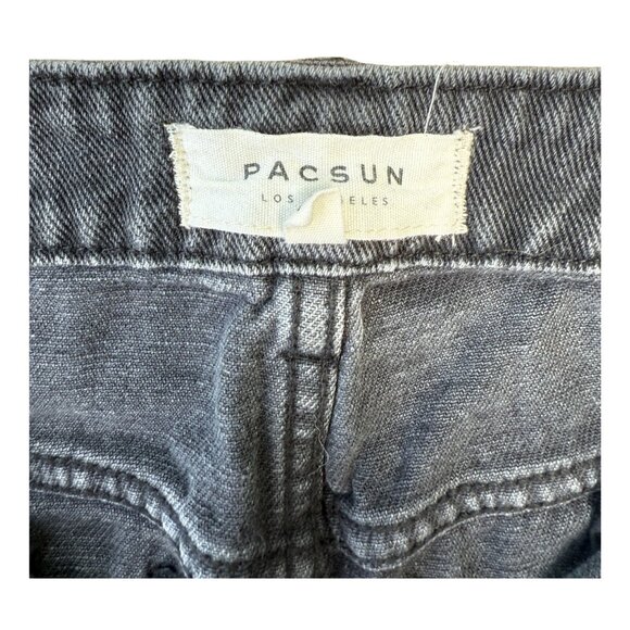 Pacific Sunwear Y2K Women’s Gray Denim Skirt - Size 26 - Picture 2 of 4